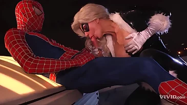 Spiderman fucks hot blondie infant